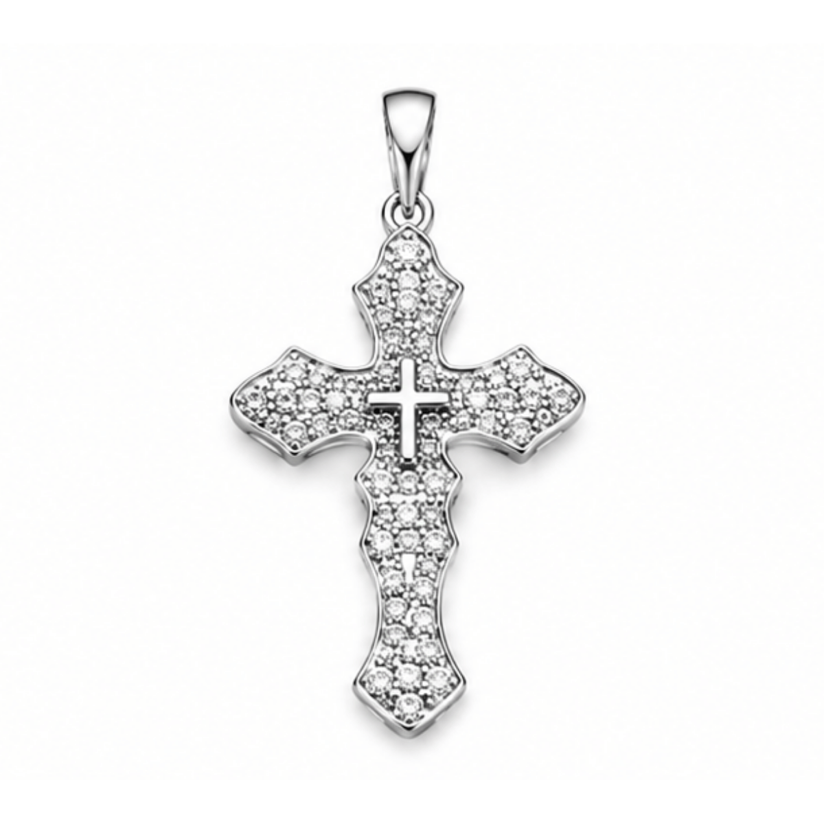 Divine Grace Pavé Cross Pendant Necklace