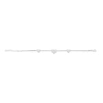 Sterling Silver Rhodium Plated Hearts Station Necklace