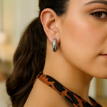 Sterling Silver Round Hoop Earrings (20 mm)
