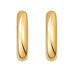 Sterling Silver Yellow Gold Plated Round Hoop Earrings