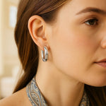 Sterling Silver Classic Round Hoop Earrings