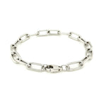 Sterling Silver Wide Paperclip Chain Bracelet (6.50 mm)