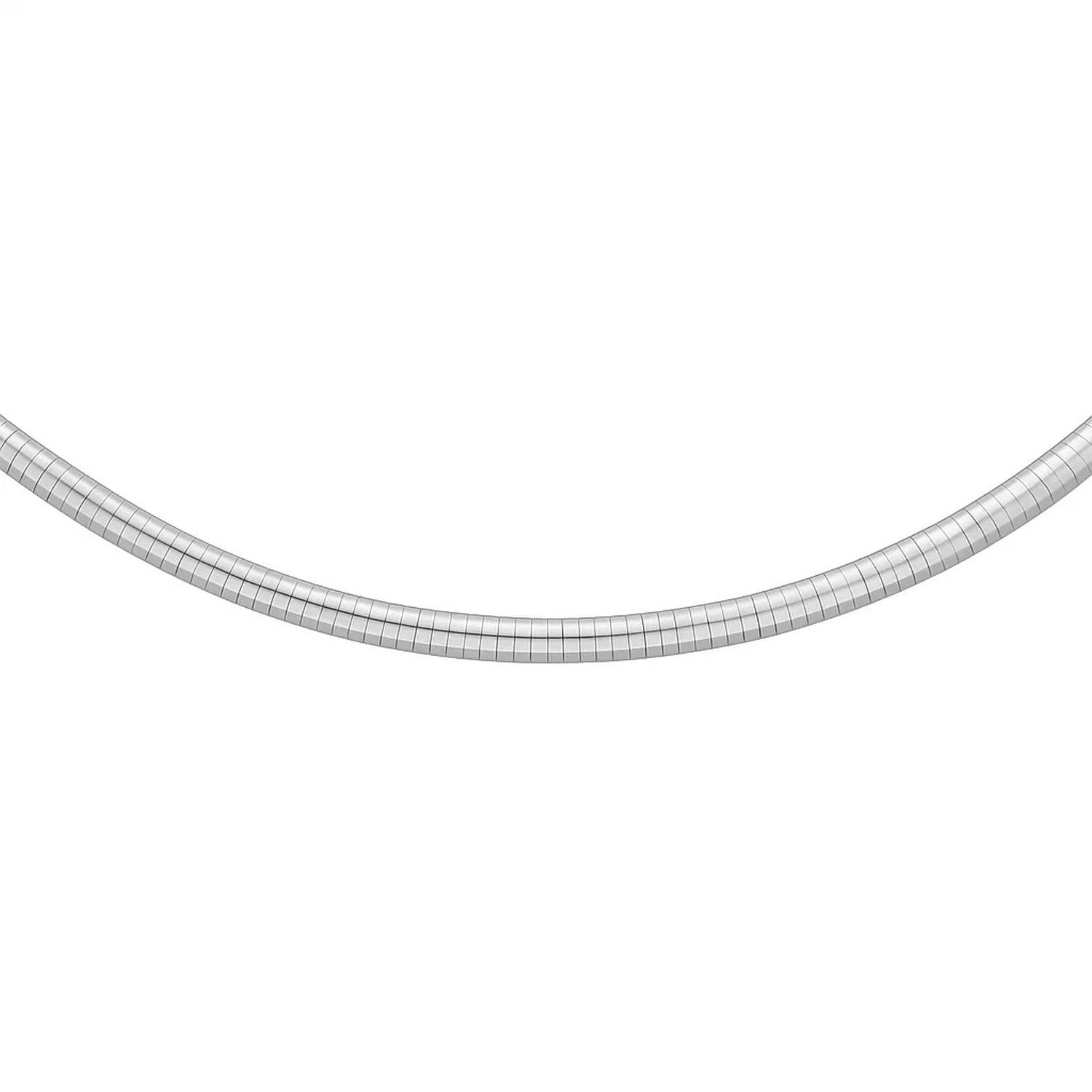 Sterling Silver Classic Omega Chain Necklace (6.0mm)