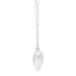 Sterling Silver Rhodium Plated Puffed Heart Pendant