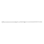 Sterling Silver Rhodium Plated Love Chain Bracelet