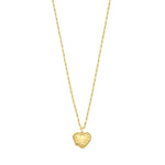 Sterling Silver Gold Plated Heart Locket Necklace