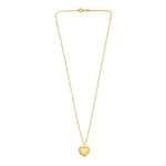 Sterling Silver Gold Plated Heart Locket Necklace