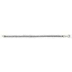 Sterling Silver Gunmetal Finish Franco Link Bracelet (4.60 mm)
