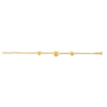 Sterling Silver Gold Plated Hearts Station Necklace
