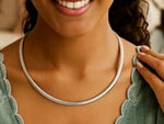 Sterling Silver Classic Omega Chain Necklace (6.0mm)
